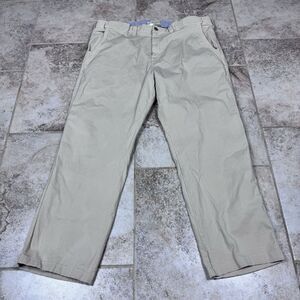 Territory Ahead Pants Mens 42x29 Khaki Tan Flat Front Chino Golf Casual